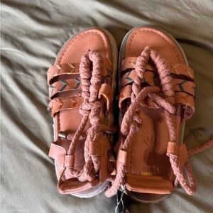 FARM Rio Kids Coral and Teal Sandals